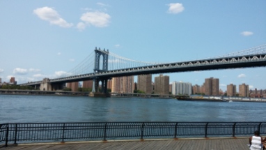 View of the Manhattan Bridge from Brooklyn Bridge Park, Dumbo